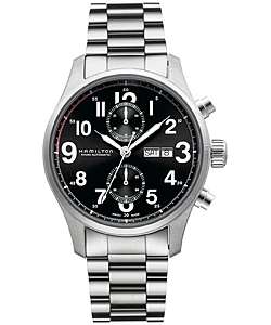 Hamilton Officer Stainless Steel Chronograph Watch  