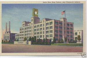 WHITING INDIANA LEVER BROTHERS SOAP FACTORY POSTCARD  