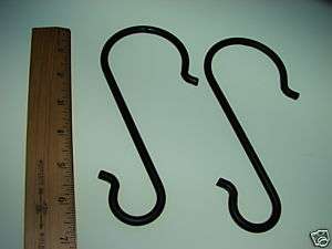 Black Iron Hand Wrought Ladder Hooks Lot 2 Made in USA  