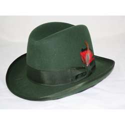 Ferrecci Mens Green Wool Godfather Hat  