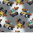 Monster Truck 100% Cotton Flannel Fabric 42 Wide Sold by the Yard