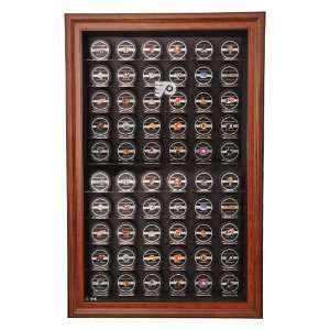 60 Puck Brown Cabinet Style Display Case   Pgiladelphia 