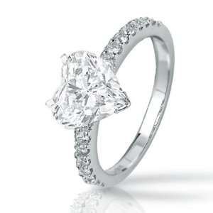 1.03 Carat Baguette And Round Diamonds Engagement Ring 