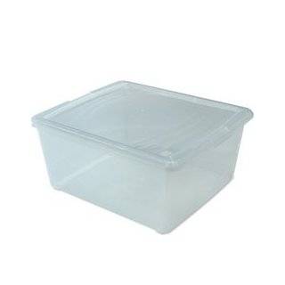 Clear Plastic Storage Box   18.5 Qt.   Single Box (Clear) (7.08H x 13 