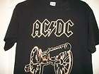 Vintage AC/DC Mens Black Cotton T Shirt We Salute You Cannon Logo 