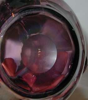 Unusual Antique Loetz Purple Glass Vase  