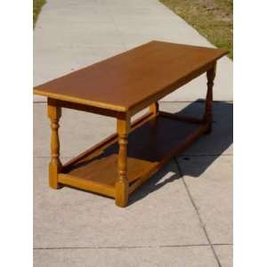  English Two Tiered Oak Coffee Table Furniture & Decor