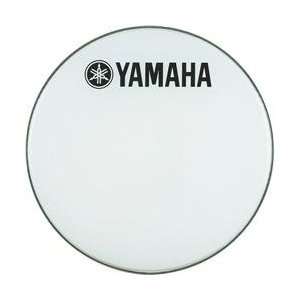  Yamaha Marching Bass Drum Head with Fork Logo White 28 