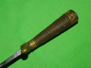 Antique Old German Germany Huge Hunting Engraved Knife  
