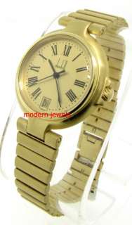 Dunhill Solid 18k Yellow Gold Estate Quartz Watch   