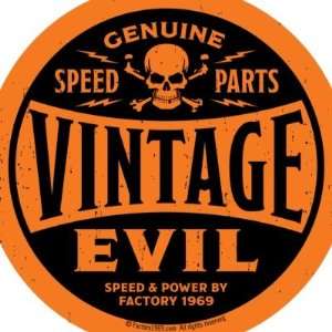  Vintage Evil 002B Round Stickers Arts, Crafts & Sewing