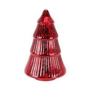  Mercury glass Christmas tree large in red