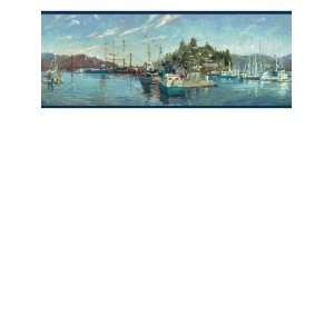 Wallpaper thomas Kinkade Inspired Home III Fishermans Wharf tK074115B