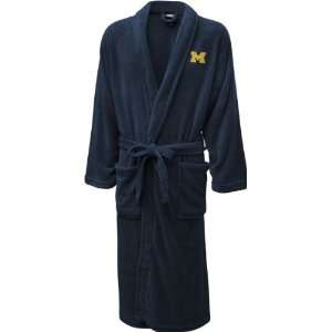  Michigan Wolverines Navy Team Plush Robe Sports 