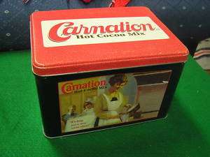 Great Collectable CARNATION Hot Cocoa Mix TIN CANISTER  