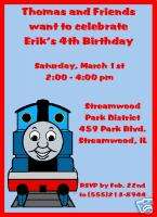 Set of 5 Thomas the Train Birthday Invitations  