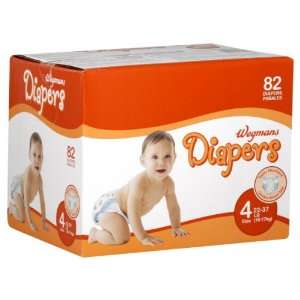  Wgmns Diapers, Size 4 (22 37 Lb) ,82 Ct. (Pak of 2 