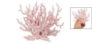 Pink Plastic Coral Design Ornament Decor for Fish Tank  