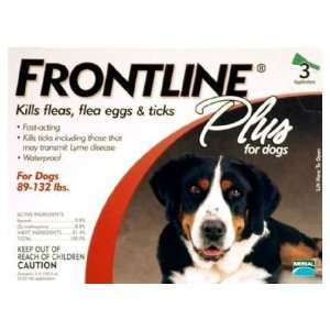  Frontline Plus for Dogs, 89 132 lbs   3 months Pet 