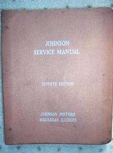 1922 1958 Johnson Outboard Motor Service Manual HUGE G  