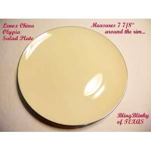 com Lenox China Olympia Salad Plate Creamy White Platinum Rim Dinner 