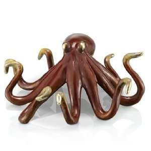  Octopus Red Brass Sculpture