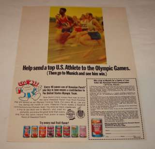 1972 HAWAIIAN PUNCH ad page ~ OLYMPIC GAMES CONTEST  