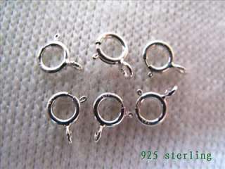   Findings 925 Sterling Silver Open Round Spring Clasps 5mm SMG3  