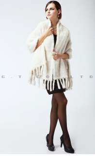 0227 women mink fur shawl stole shrug poncho cape robe tippet amice 