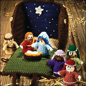 holidays crocheted creche designs by kathleen stuart this nativity set 