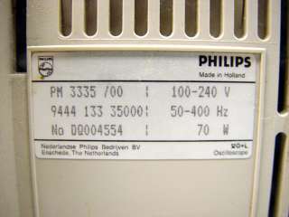 Philips Fluke PM 3335 Oscilloscope CombiScope DSO 2 Channel 60MHz 20MS 