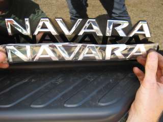 Nissan D40 pickup rear tailgate NAVARA badge lettering logo chrome NEW 