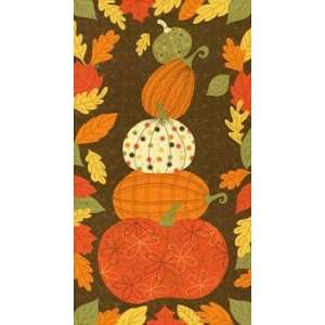  45 Wide Moda Pumpkins Gone Wild Panel Walnut Fabric By 