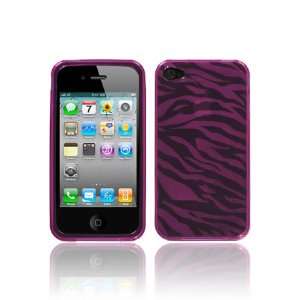  iPhone 4 (Verizon) TPU Flexi Graphic Skin   Clear Pink 