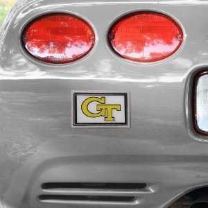  Georgia Tech Yellow Jackets Chrome Metal Team Logo Vehicle 