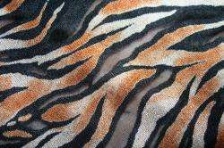 ANIMAL PRINT Tiger Sheer Stretch Mesh fabric 60  
