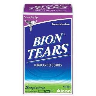 Bion Tears Lubricant Eye Drops 0.015 oz, 28 ct Single Use Vials (Pack 