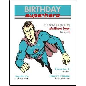  Superhero Birthday Party Invitation Toys & Games