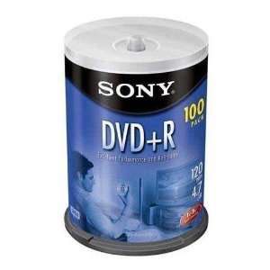  Sony 16X DVD+R Branded Media 100 Pack in Cake Box 