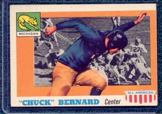 1955 Topps All American Football #94 CHUCK BERNARD EX University of 