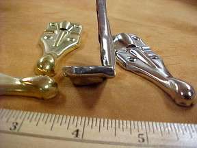 New Old Stock Nickel Foot Hinges for trunks, suitcases  