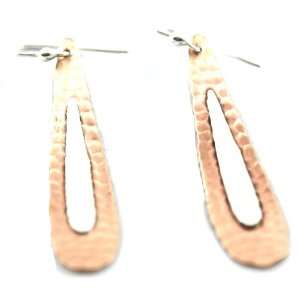 Handcrafted Far Fetched Silver and Copper Tone Abstract Drop Two Toned 