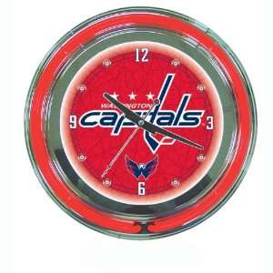 NHL Washington Capitals Neon Clock   14 inch Diameter  