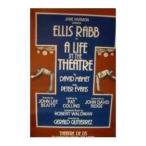   LIFE IN THE THEATER (ORIGINAL BROADWAY THEATRE POSTER)