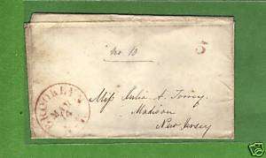 Stampless Cover postmarked March 14, Brooklyn, NY  