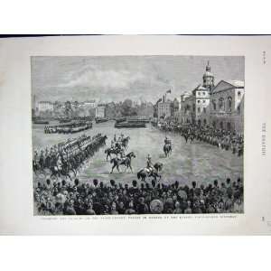  1887 Trooping Colours Horse Guards Parade London Art