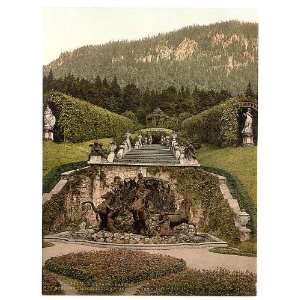Neptune Fountain,Linderhof Castle,Upper Bavaria,Germany,c1895  