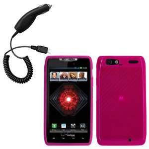 Cbus Wireless Hot Pink Flex Gel Case / Skin / Cover & Car Charger for 