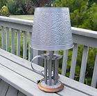 ANTIQUE VINTAGE TIN PUNCH SHADE CANDLE MOLD LAMP LIGHT