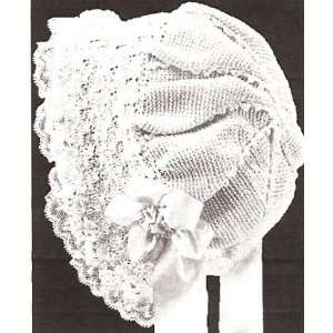  Vintage Crochet PATTERN to make   Antique Fancy Baby Cap Hat Bonnet 